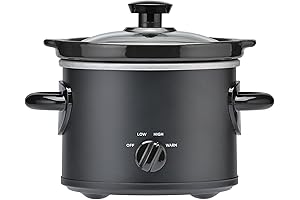 2-Quart Matte Black Slow Cooker: Cook Delectable Meals for Intimate Gatherings