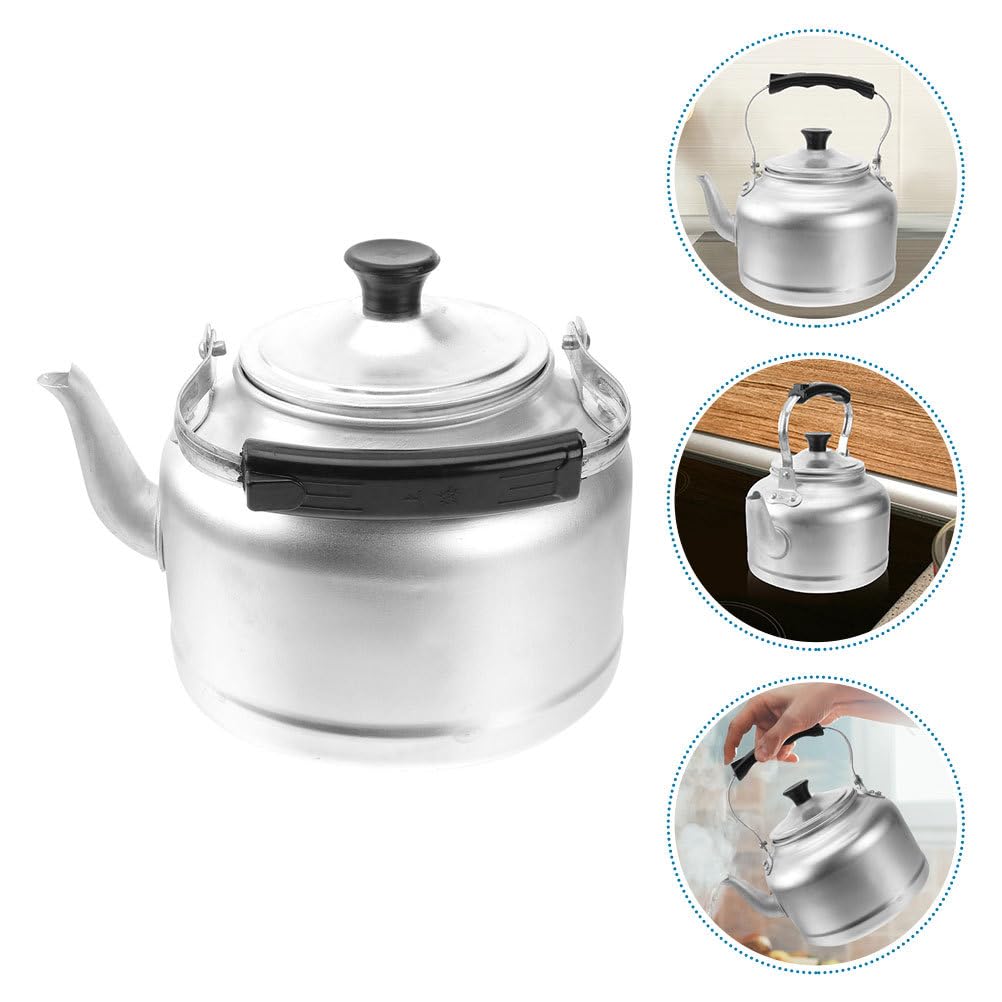 Cabilock Bouilloire en aluminium 2 l - Bouilloire à induction - Avec poignée - Pour cuisine, cuisinière à gaz, pique-nique, style vintage