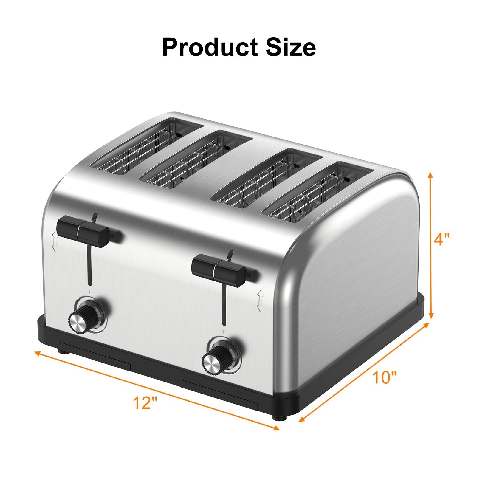 Tostapane professionale per bagel, capacità di 4 fette, design durevole per tostatura uniforme, ideale per bar e ristoranti