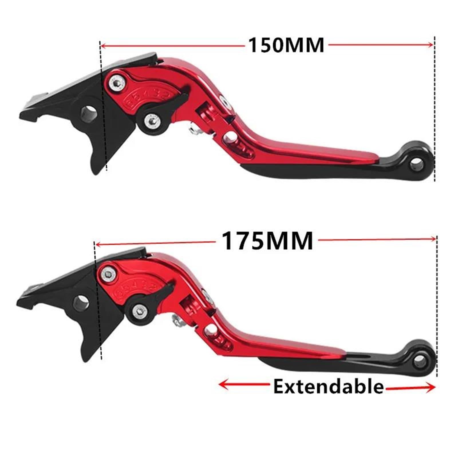 pour MT-125 MT125 MT 125 2014-2024 Moto CNC Poignée De Frein Levier De Barre Extensible Pliant Réglable Leviers d'embrayage De Frein Mt-125
