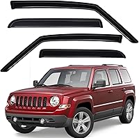 Vista 1 de Lightronic Extra Durable Outside-Mount Auto Vent Window Visor, Fits 2007-2017 Jeep Patriot, UV Protection Rain Guard, Original Wind Deflector