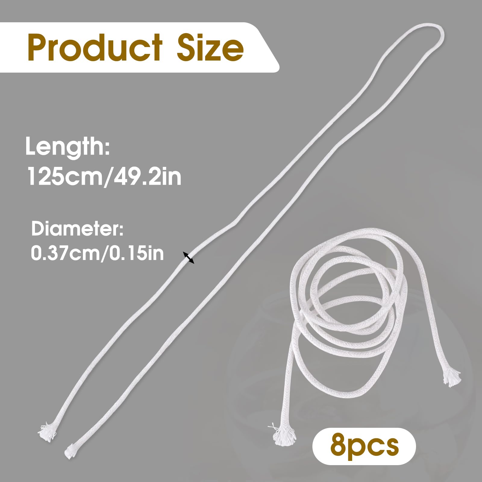 Amazon.co.jp: 32.8フィート オイルランプ芯 交換用 1/8インチ (4mm