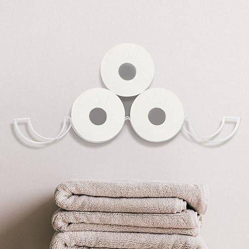 Miniatura 4 de STOBAZA Soporte de papel higiénico de nube que ahorra espacio, bonito soporte para toallas de papel higiénico, decoración artística para inodoro,