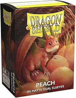 2 Packs Dragon Shield Dual Matte Peach Standard Size 100 ct Card Sleeves Value Bundle!