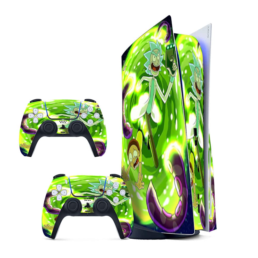 GADGETS WRAP Printed Vinyl Skin Sticker Decal for Sony PS5 PlayStation 5 Disc Edition Console & 2 Controller (Skin Only, Console & Controller not Included.) - Rick and Morty 13 Multicolor (B0BW3SZ8ZR) Amazon Price History, Amazon Price Tracker