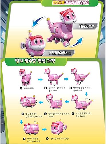 Miniatura 4 de Go Go Dino REX TOMO Viki PING LOCKY y Storm Transformation Dinosaur Mini Robot Set de 6