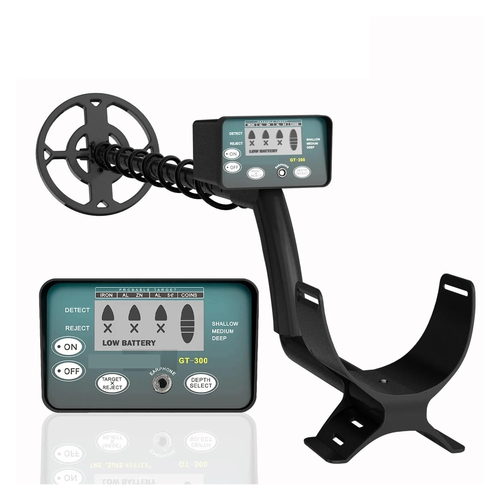 JKJZSALJ Gt300 Metal Detector Professional High Sensitive Underground Pinpointing Adjustable Tracker Ip68 Waterproof High Accuracy