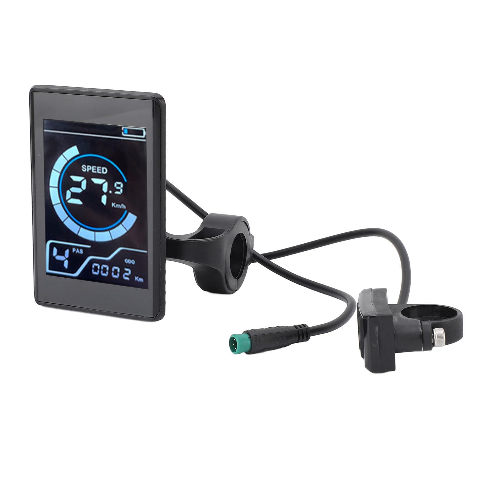 Cycling Display Meter, LCD Display Control Panel Screen ycling Computers with 2 NFC Cards 5 Pin Replacement for Electric Bikes Scooters