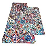 MELAJIA Comfort Floor Mat Kitchen Mats Cushioned Anti Fatigue 2 Piece Set Non Skid Waterproof PVC He