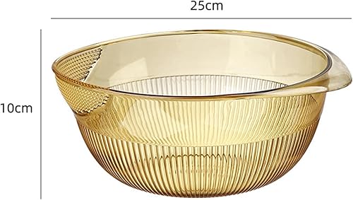 Miniatura 7 de Colcolo Colador de alimentos cesta ligera con filtro de lavado de arroz colador de lavado de granos pequeños grado alimenticio amarillo