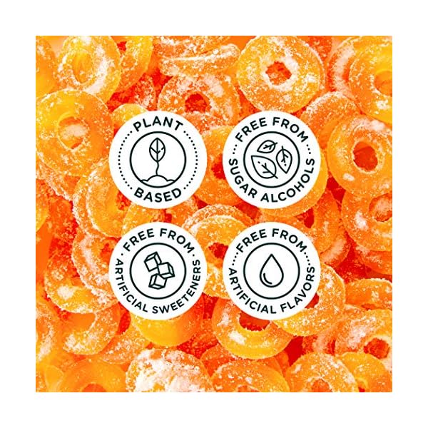 Smart-Sweets-Peach-Rings-Low-Sugar-Gummy-Candy-Plant-Based-Low-Calorie-Snack-18oz-Pack-of-12 Smart Sweets Peach Rings, 1.8oz (Pack of 12), Candy with Low Sugar (3g), Low Calorie (100), No Artificial Sweeteners, Vegan, Plant-Based, Gluten-Free, Healthy Snack for Kids & Adults