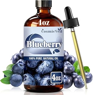 Blueberry Essential Oil Fragrance Oil for Aroma Diffuser,Humidifier,Home Fragrance,Cleaning,Body Care,Massage,Yoga,DIY Candle,DIY Soap CosmicVeil（Blueberry，4 Fl Oz (Pack of 1)）