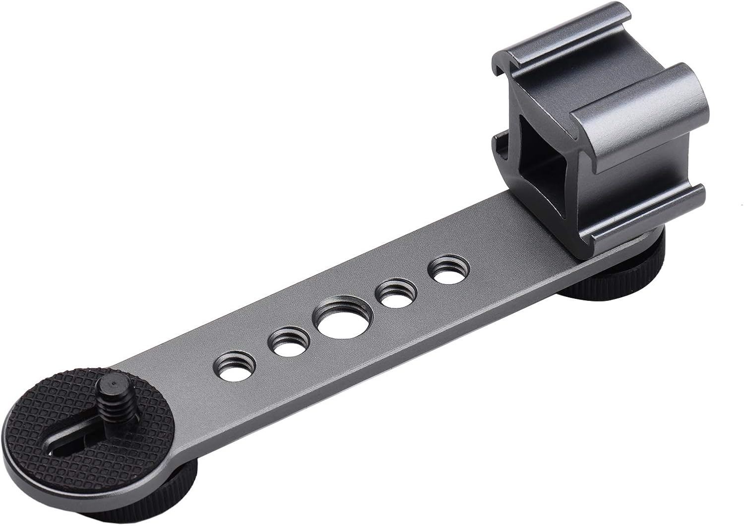 Andoer Triple Cold Shoe Mount Bracket Extension Bar with 1/4 Inch & 3/8 Inch Thread for Gimbal Stabilizer Tripod Camera Flash Light