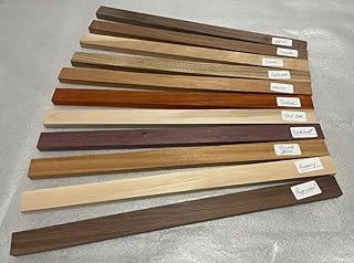 S4S Lumber Domestic and Exotic Hardwoods 13/16”x2”x24”, Wood Strips, surfaced 4 Sides, kit for Cutting Boards and Crafting 30 Type of Woods. (Beech)