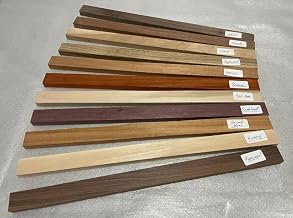S4S Lumber Domestic and Exotic Hardwoods 13/16”x2”x24”, Wood Strips, surfaced 4 Sides, kit for Cutting Boards and Crafting 30 Type of Woods. (Lacewood)