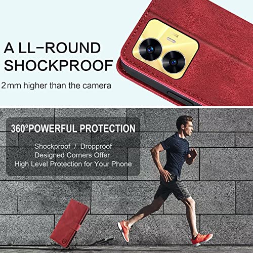 FMPCUON Custodia per Realme C55, Flip Custodia in