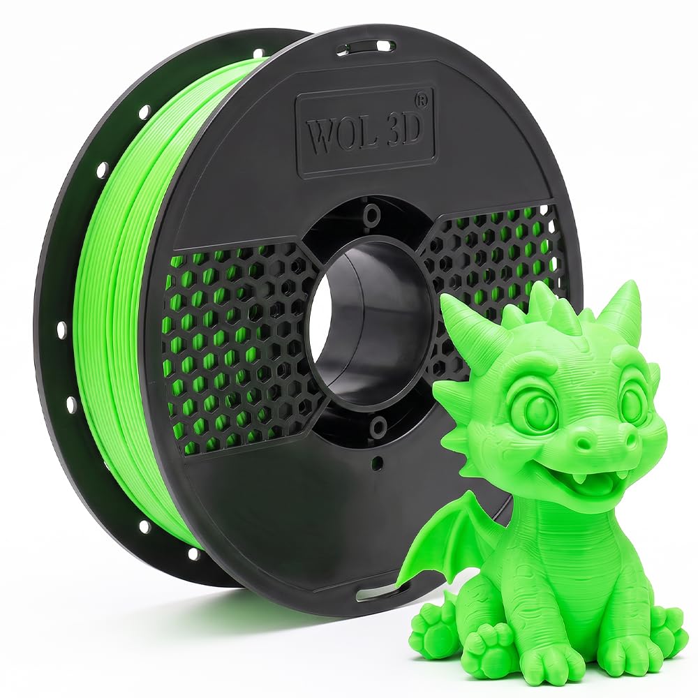 WOL3D 1kg 2025 PLA PRO+ 3D Printing Filament – Improved Formula for Enhanced Strength & Flexibility, (Fluo POPSICKLE Green), Eco-Friendly, Compatible with Most FDM 3D Printers, Made in India.-image-28