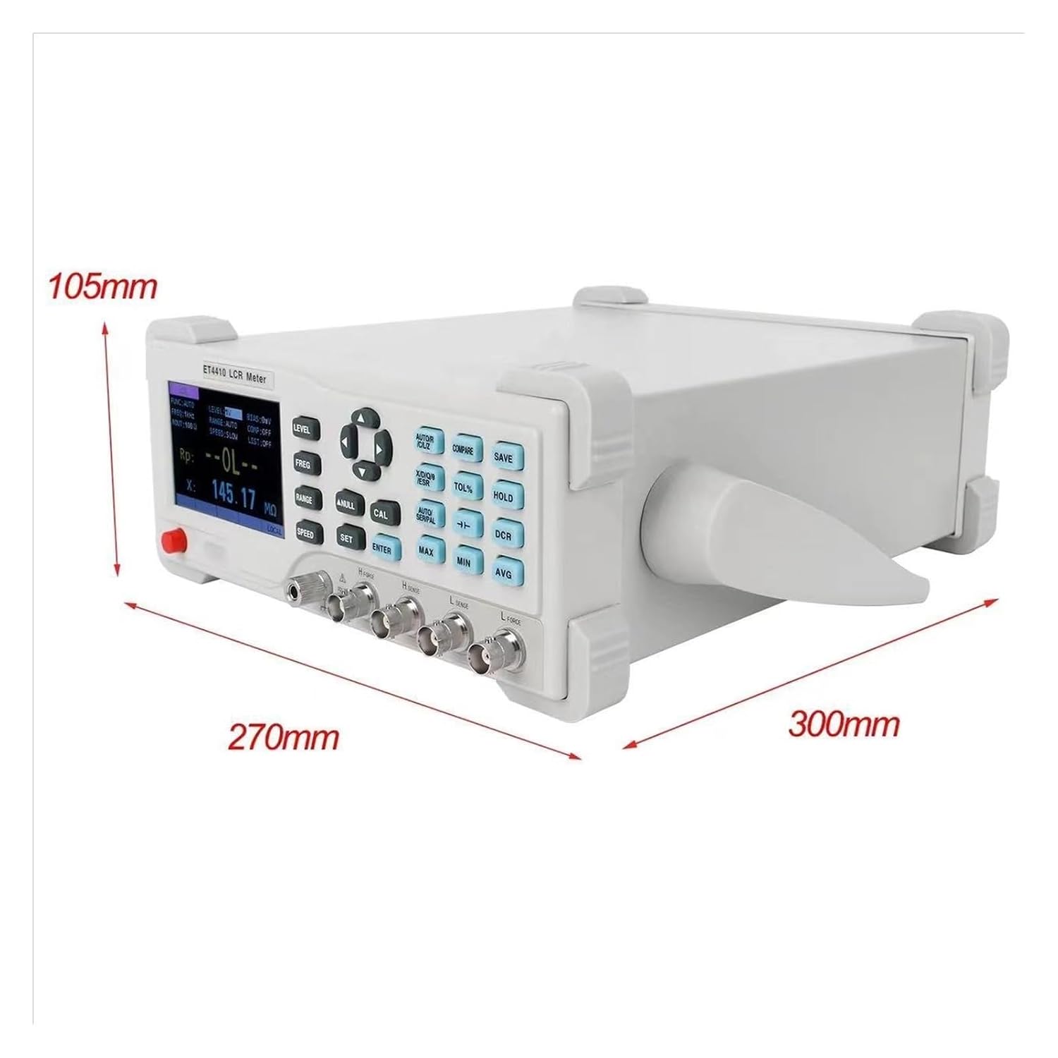 Resistance Tester, High Accuracy 16-Point LCR Benchtop Digital Bridge Tester Meter Capacitance Resistance Impedance Inductance