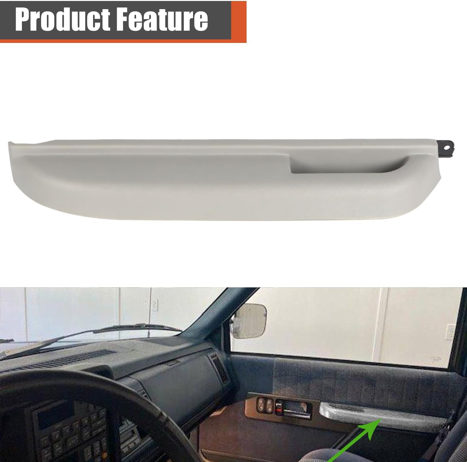 labwork Front Left Driver Side Door Armrest Replacement for Chevy Truck 1990-1994 15691229 Light Gray