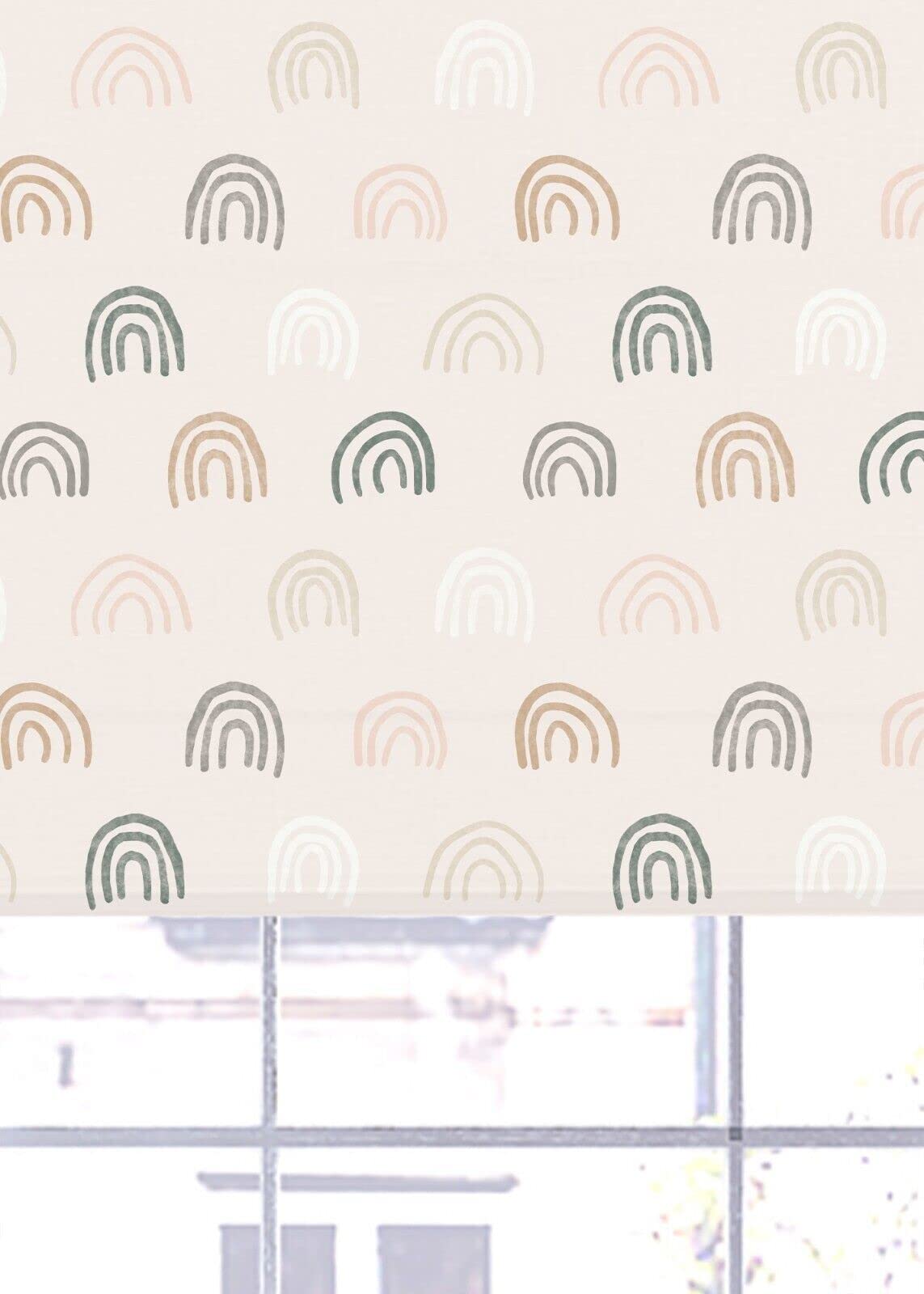 Lister Cartwright Kids Blackout Roller Blinds Child Safety Included (Classic Rainbow Multicolour Neutral180 X 140 Cm from B&Q