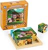 Wood 6 Sided Building Stacking Block Puzzle 6 Different Puzzles in 1 for Boys Girls Toddlers Ages 3 and Up