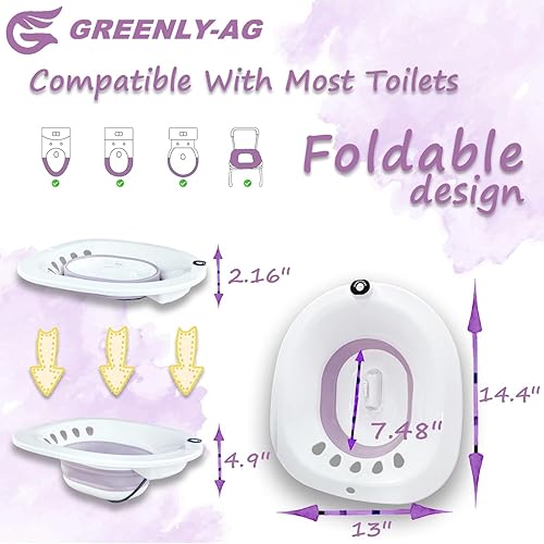 Miniatura 8 de G GREENLY-AG Baño eléctrico para hemorroides con burbujeador de aire y alivio manual calmante para cuidado posparto, dolor de hemorroides y próstata