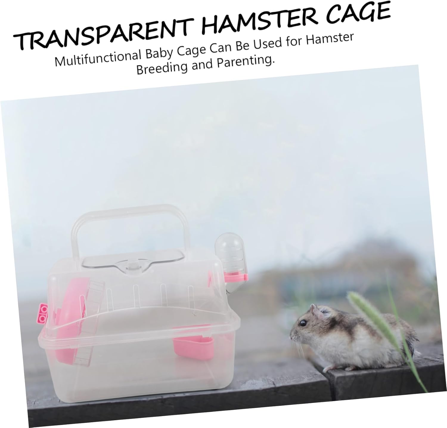 3pcs Portable Hamster Carrier Cage Transparent Small Animal Travel Case for Outdoor Use Design for Hamsters Guinea Pigs and Other Small Pets