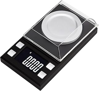 Digital Scale with 6 Units,QISUO Digital Pocket Scale 50g/ 0.001g, Portable Jewelry/Powder/Small Herb Scale with 6 Units/LCD Display/Tare&Pieces Counting Function