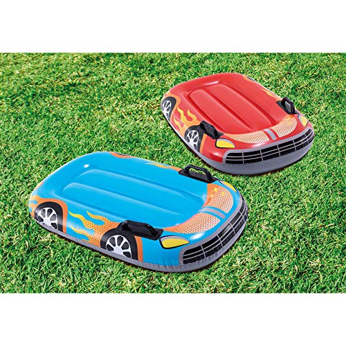 Image of Intex 57167EP 18.5 Foot Long Inflatable Racing Fun Water Slide Track with 2 Surf Car Riders and Built-in Sprayer for Ages 6 and Up