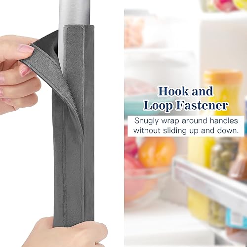 Miniatura 4 de Nuovoware Juego de 4 fundas para manijas de puerta de refrigerador, hacen que los electrodomésticos de cocina, nevera, horno, microondas,