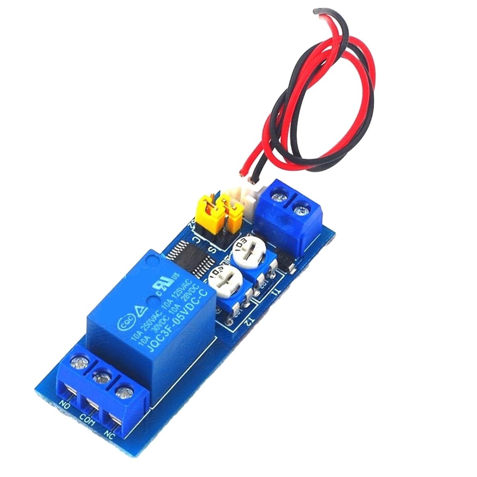 Relais temporisé 12V CC réglable pour stabiliser les micro-coupures de boucle