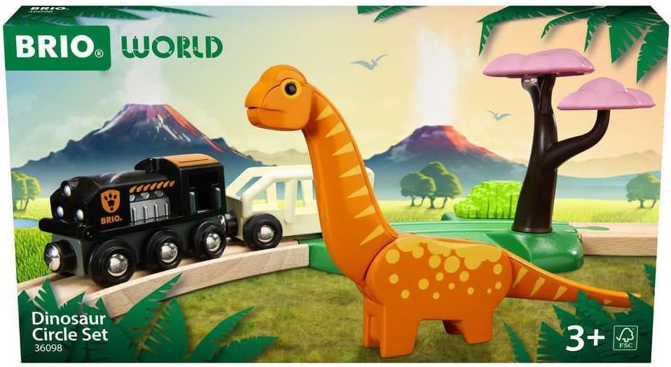 BRIO World 36098 Dinosaur Circle Set Toy Train for Kids