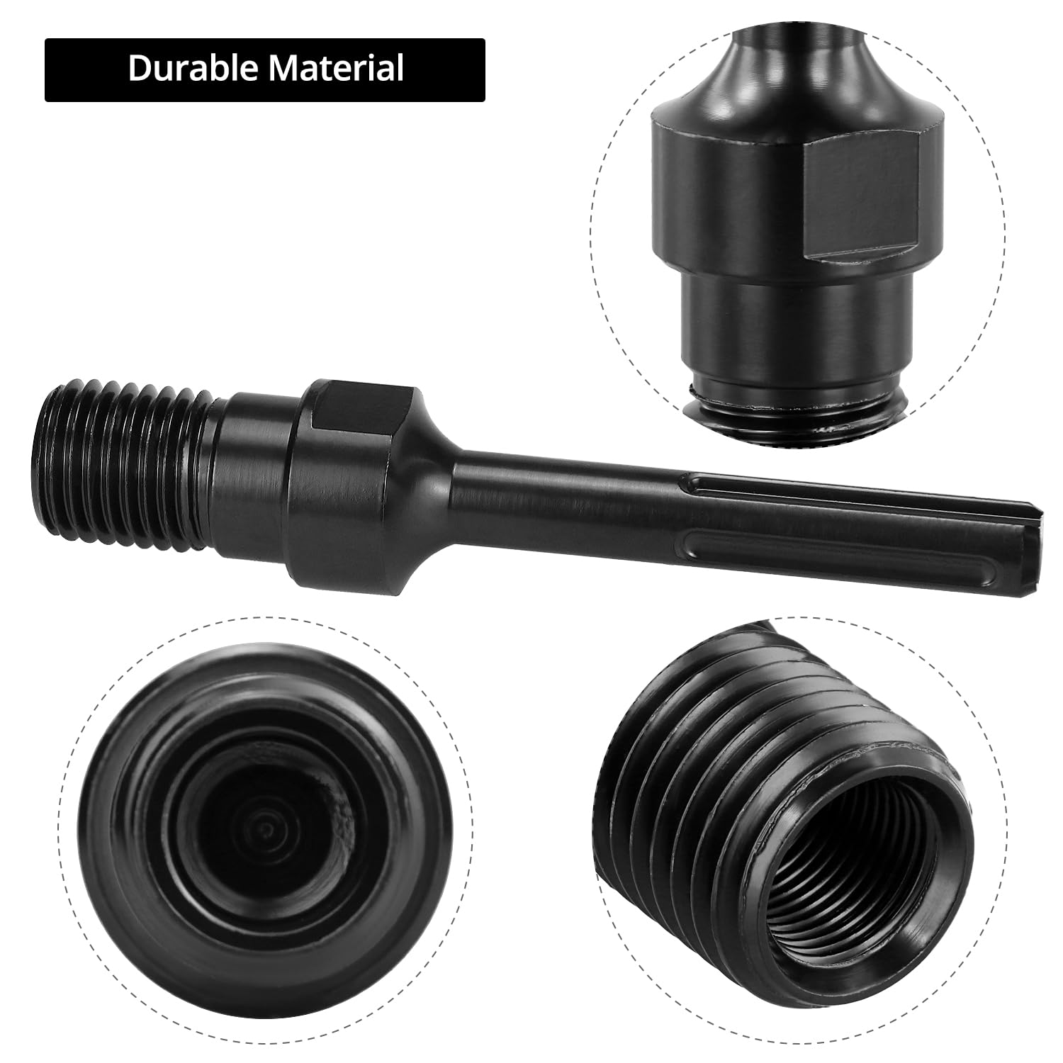 QWORK® Adattatore 1-1/4" UNC, Adattatore per Punta da Trapano, Compatibile con Max Plus