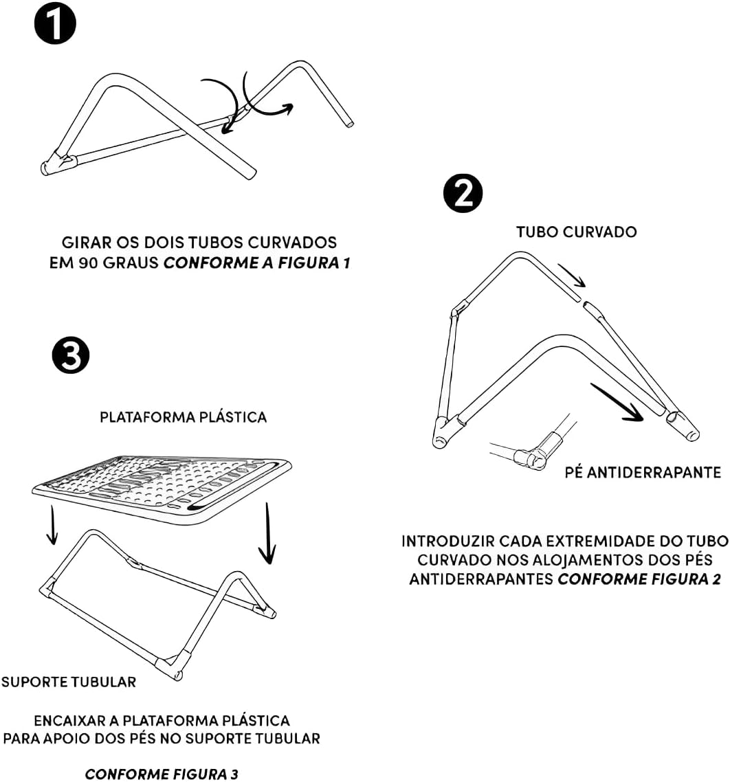 Apoio Descanso Base Suporte Ergonômico Para Os Pés Nr17