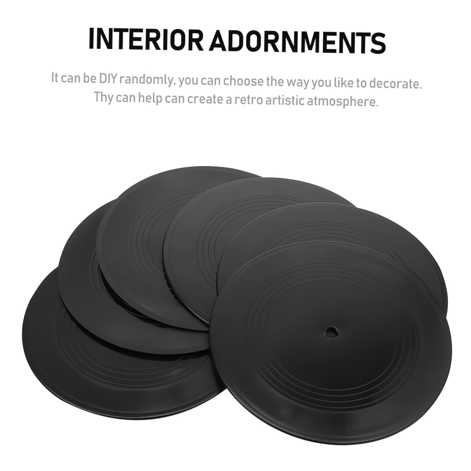 GRIRIW Discos de Vinilo Decorativos Retro, Pack de 12 Unidades