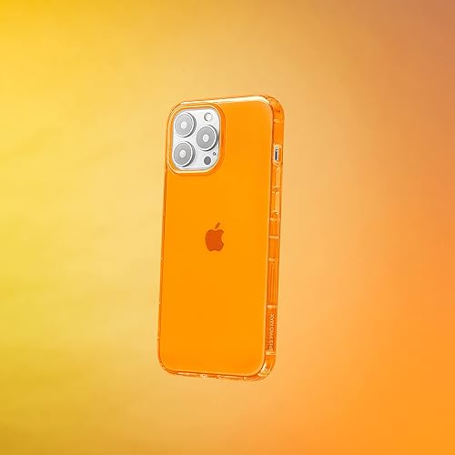 Miniatura 2 de SteepLab Neon Highlighter - Funda para iPhone 13 Pro Max, funda Grippy Jelly con bolsillos protectores de aire (naranja brillante intenso)