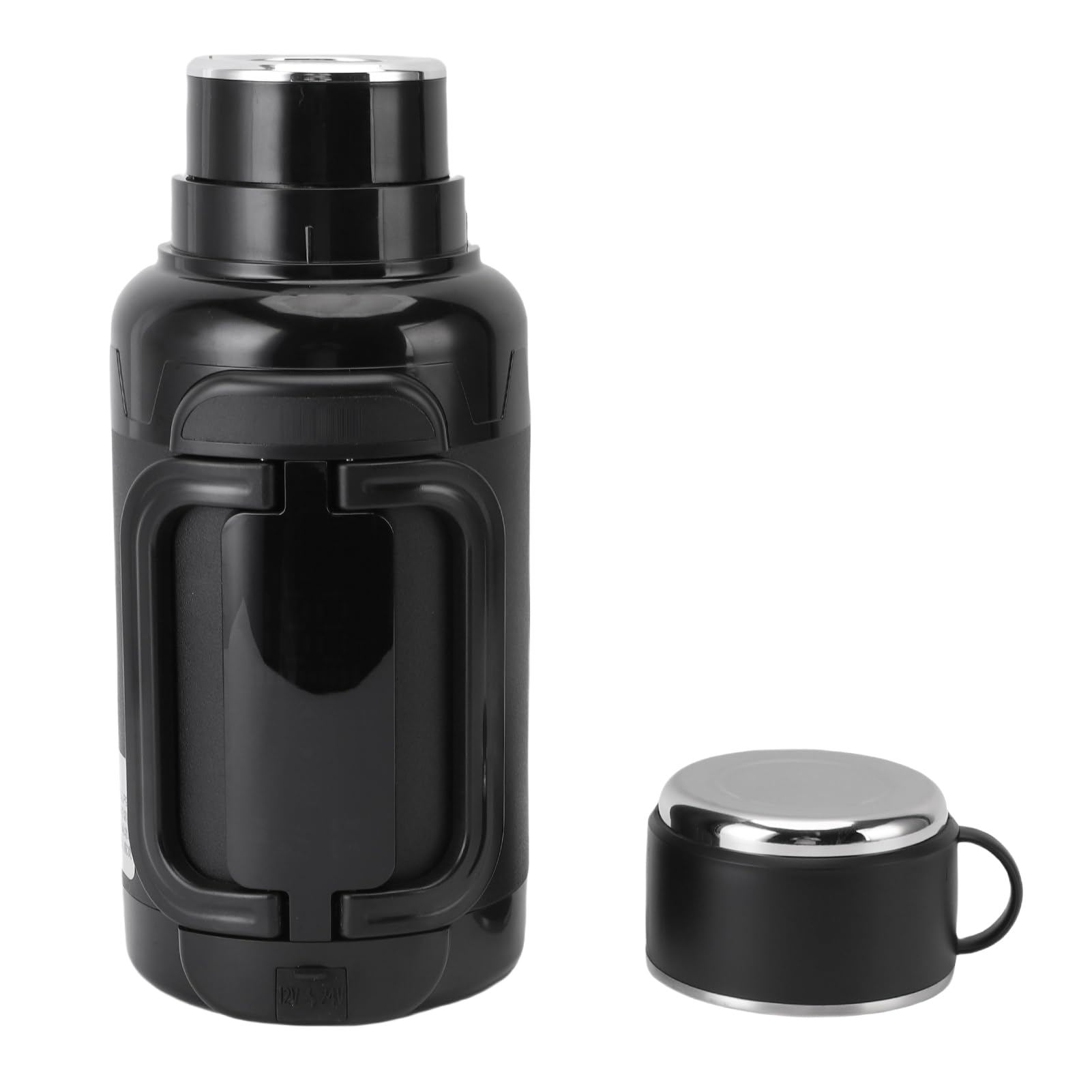 Rengue Hervidor de Coche Eléctrico 1500ml, Acero Inoxidable 304 con | Pantalla LED de Temperatura, Potencia Ajustable de 100-200W, Control Táctil, Ideal para café y té, Compatible con Camiones