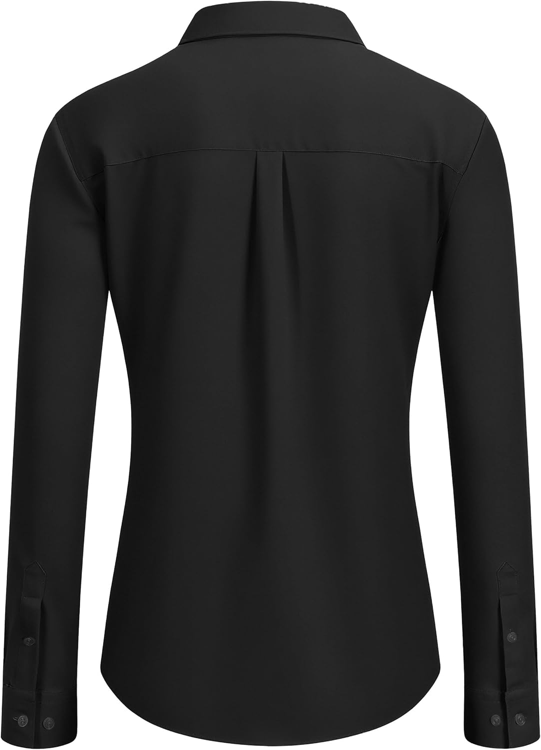 Super Soft Non-Iron Wrinkle Free Button Down Shirts for Women Solid Formal Work Dress Blouse Tops - Image 4