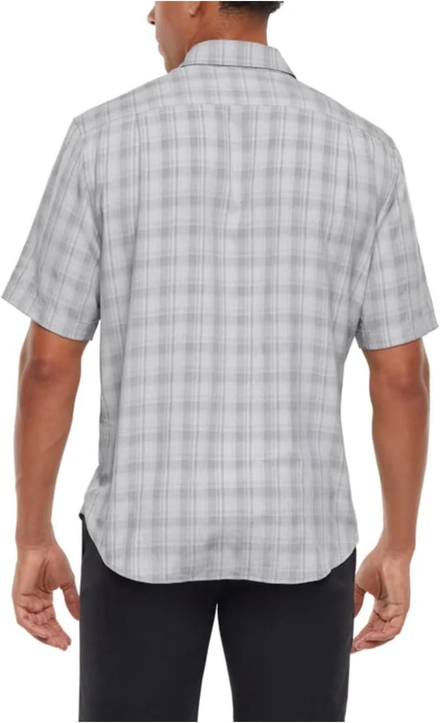 Orvis Men's UPF 30+ Quick Dry Moisture Wicking Button Up Short Sleeve Woven Tech Shirt with Pockets