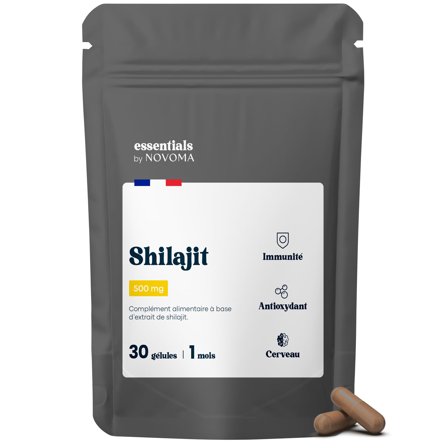 Complément Alimentaire Shilajit Pur 10000 Mg - 90 Gélules, Acide Fulvique, Naturel