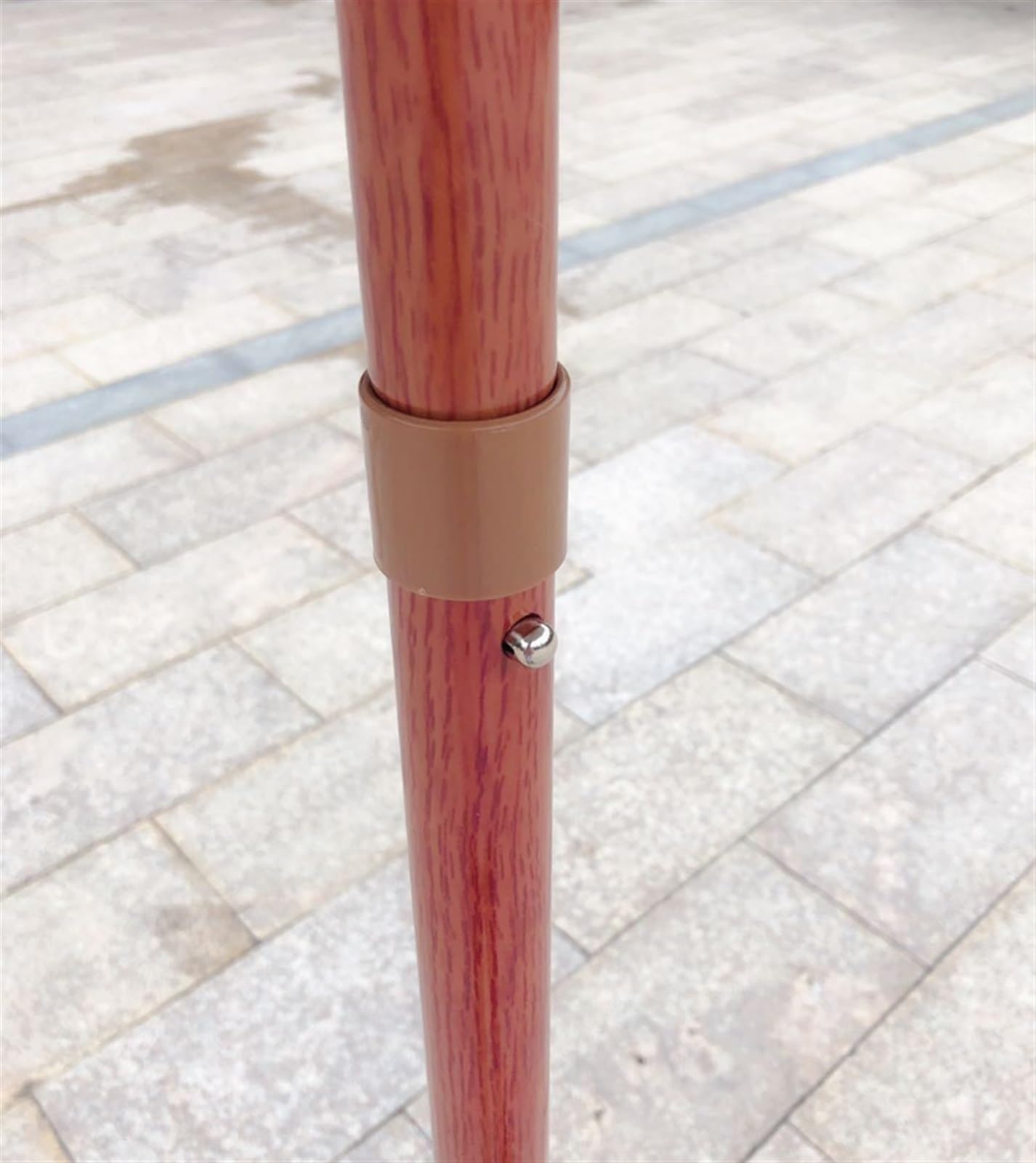 Parasole 6.5 Patio Parasol Fringe Outdoor Tassel Parasol Stalowy Słupek I Żebra Push Button Tilt Parasol Ogrodowy