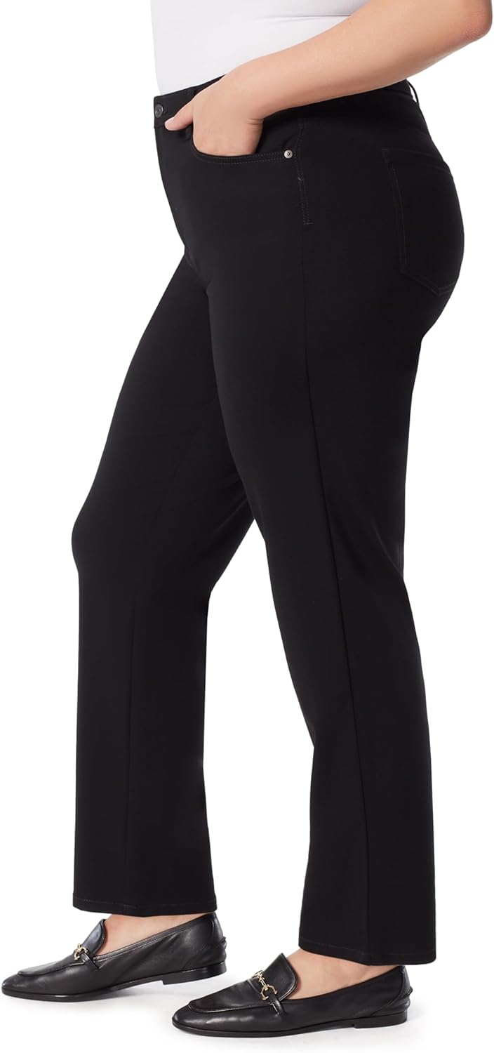 Gloria Vanderbilt Womens Amanda Ponte High Rise Knit Pant Plus - Image 3