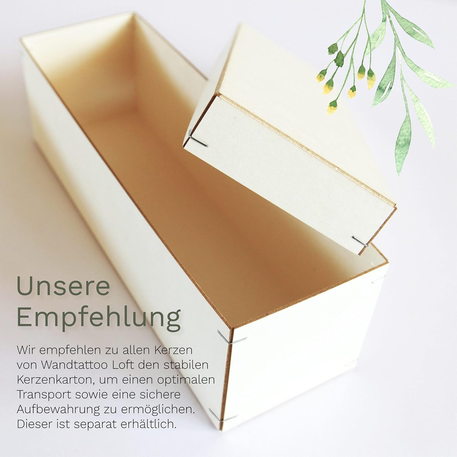 Wandtattoo Loft Taufkerze Mädchen oder Junge mit Taufspruch, Motiv mit jungen Lebensbaum, 25cm x 8cm, personalisierte Kerze, bedruckte Kerze Taufe, Stumpenkerze zur Taufe, individuelles Taufgeschenk