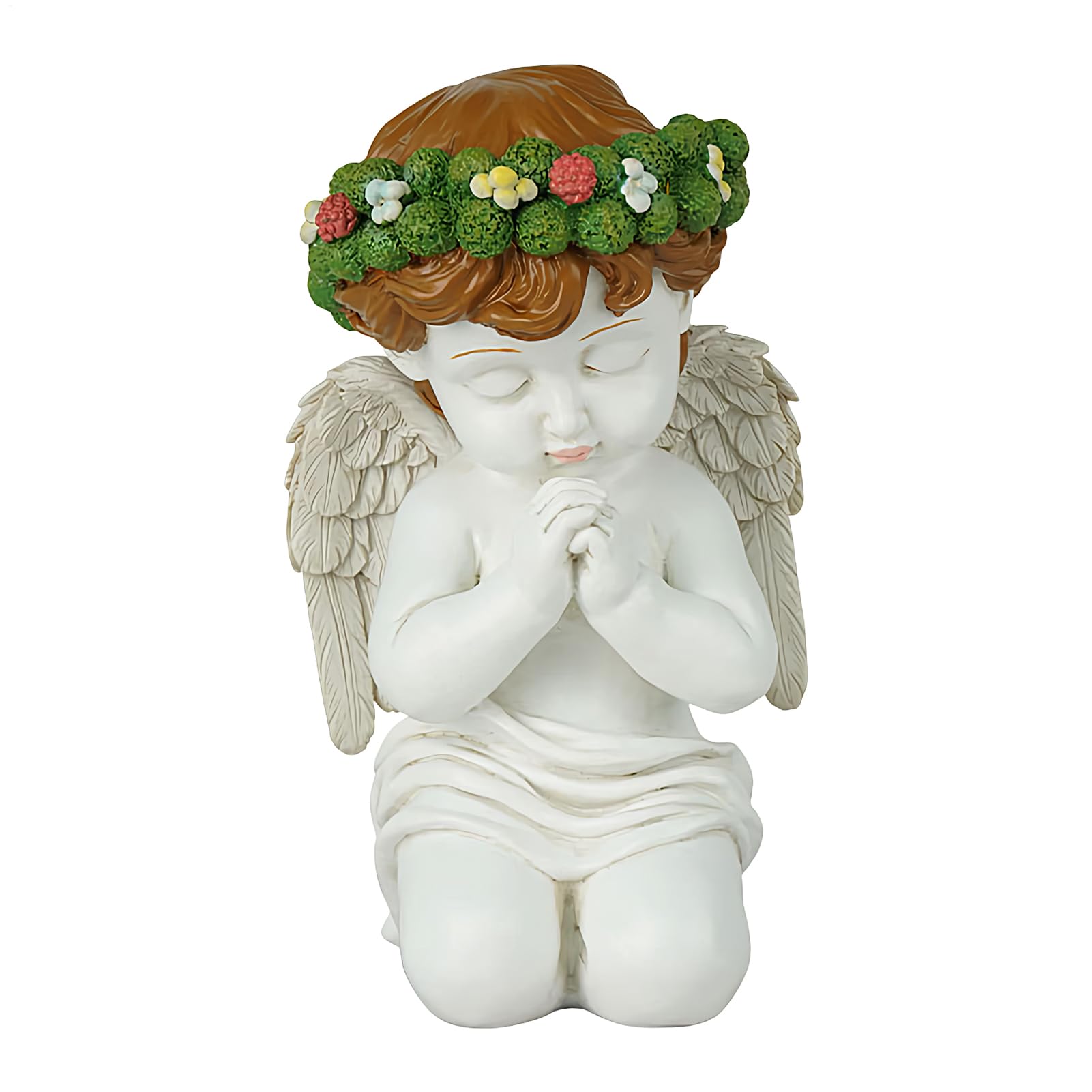 Statue d'ange pour jardin en résine blanche décoration extérieure et intérieure