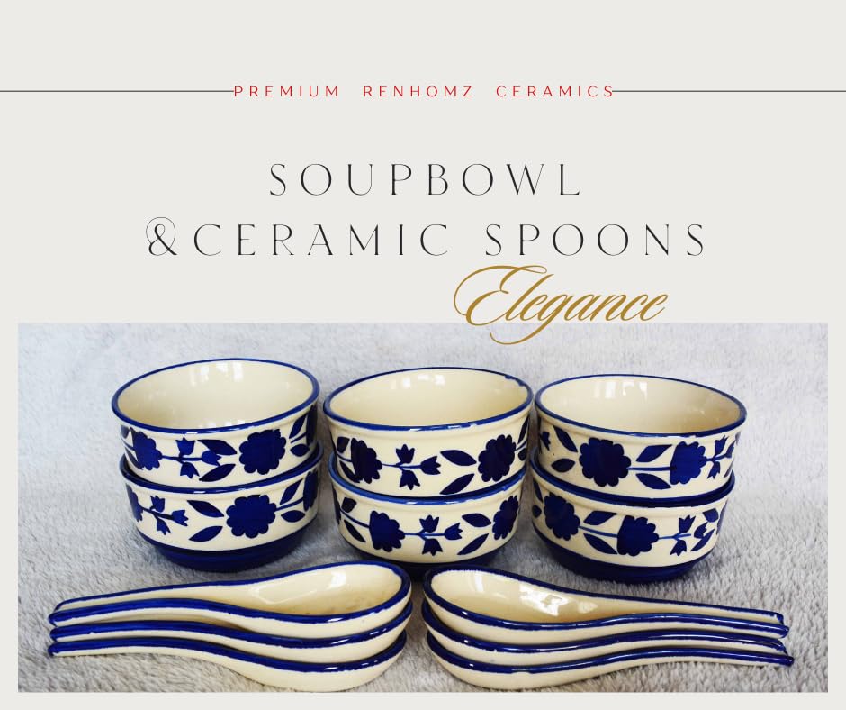 Image of Ceramic Dinner Set of 34 Pieces- Premium Blue Legend Collection | Chipproof Handpainted Stoneware Ceramic Set l | Lead and Cadmium Free,Food Grade Quality (34, Blue Legend)