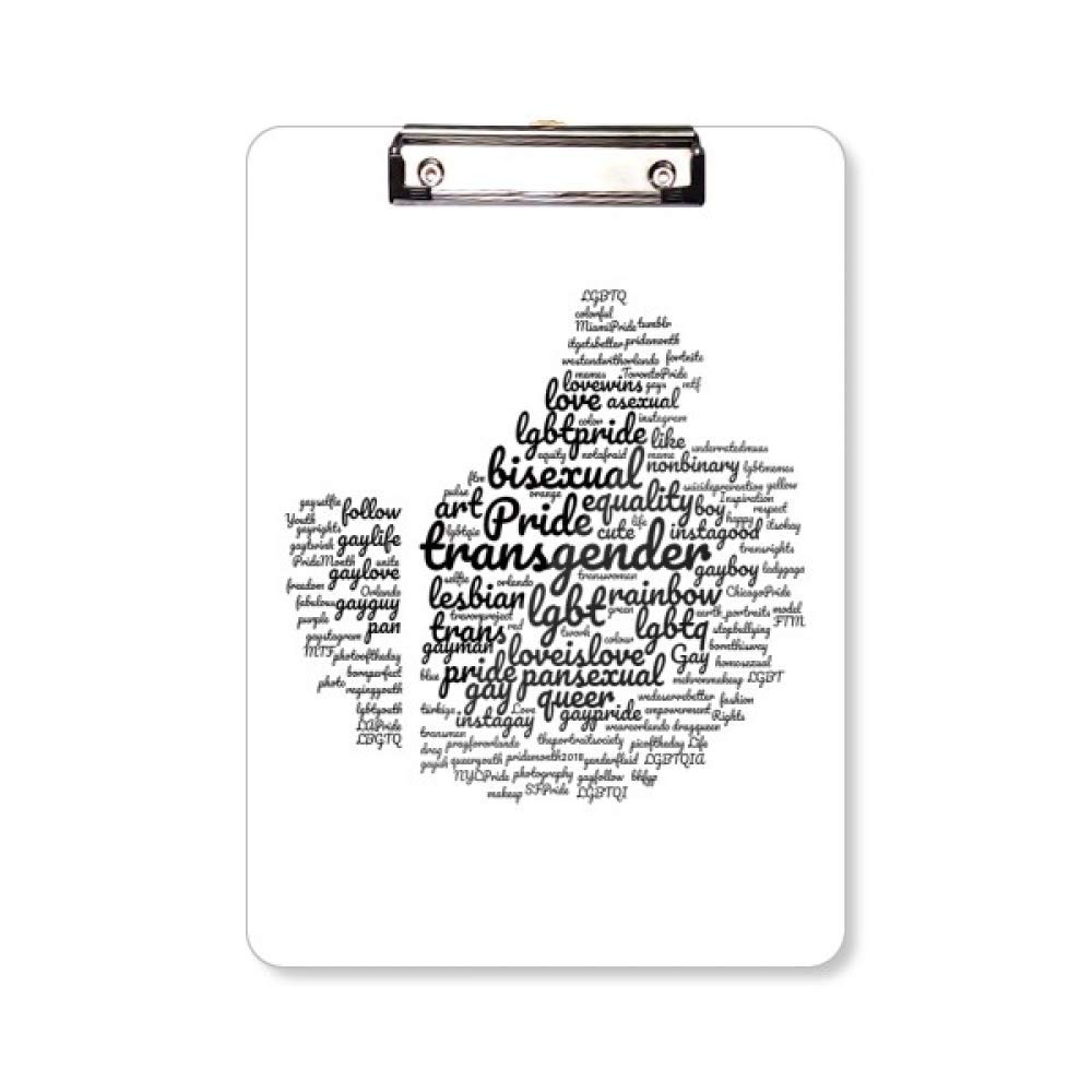 Bloc-notes plaque de support A4 Rainbow LGBT rigide avec motif imprimé - 5