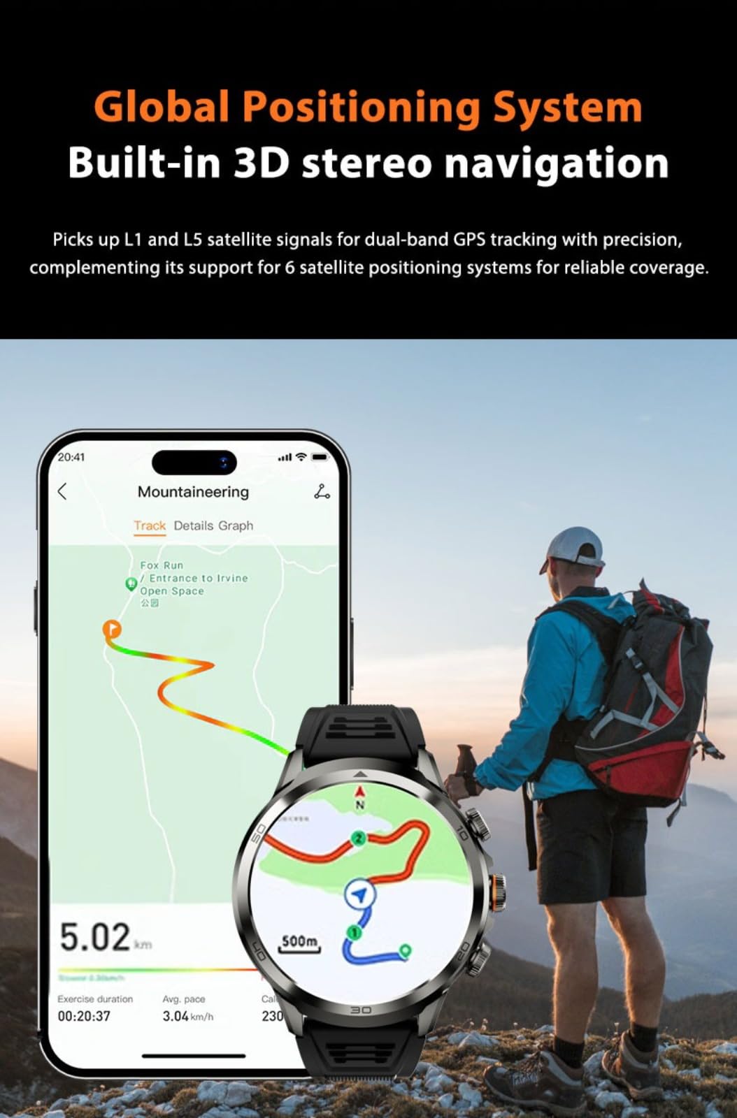 Smartwatch Android 4G, display HD da 2,9 pollici, fitness tracker, cardiofrequenzimetro, NFC, impermeabile IP67, argento-nero, regali per uomini e donne