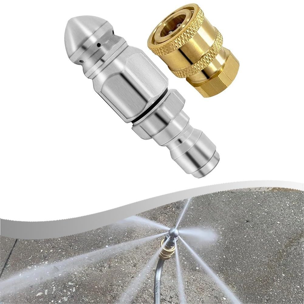 Kit Ugello Fognario 5000 PSI – 1/4 Connessione Rapida, Sblocca Scarichi E Tubi Intasati