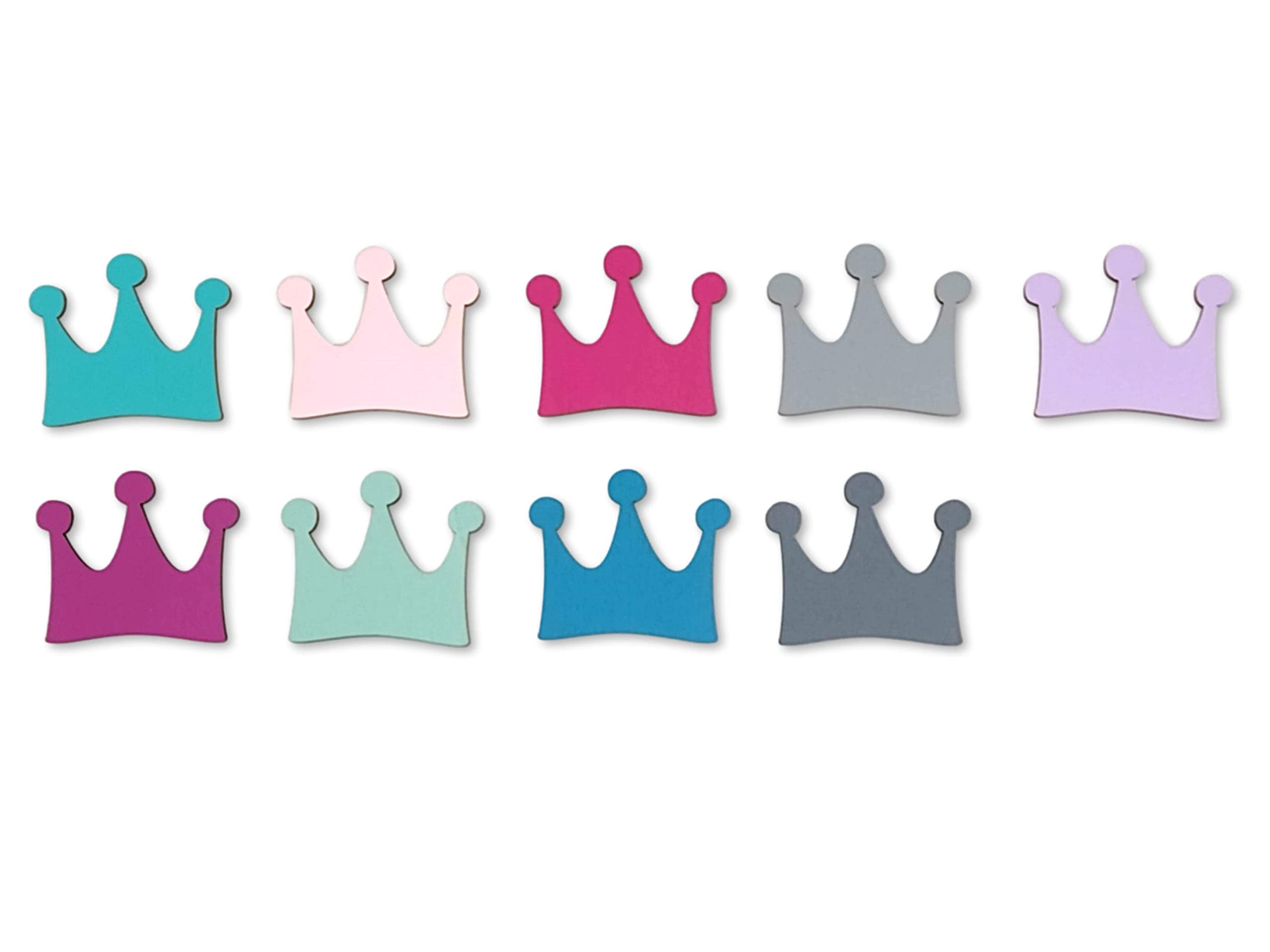 7cm Holzbuchstaben, Türbuchstaben Kinderzimmer, Freie Farbgestaltung, Taufgeschenk, Geburtsgeschenk, Kinderzimmer deko inkl. Klebepads (Zubehör: 1 Krone)