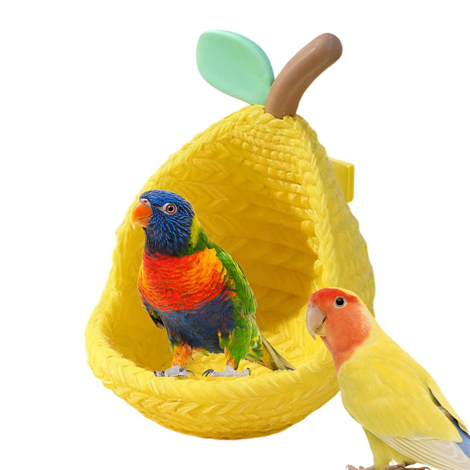 Nid d'oiseau en coton en forme de poire pour cage de perruche, conure et pinson